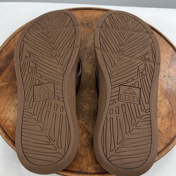 Reef Sandals Mens 13 Santa Ana Brown Faux Leather Thong Flip Flop Beach Surf main image 11